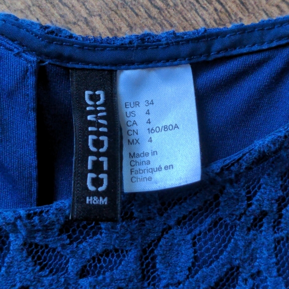 Blue Lace H&M dress - Picture 3 of 3